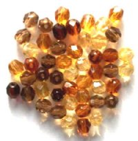 50 6mm Faceted Topaz Mix